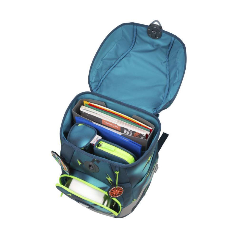 DERDIEDAS Schulrucksack ErgoFlex Tiny Set - 6 tlg Magic Light seitlich offen