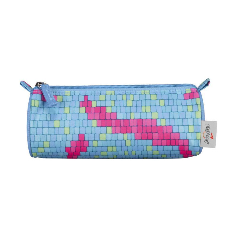 DERDIEDAS Schulrucksack ErgoFlex TINY Set - 6 tlg Happy Pixel Faulenzermäppchen