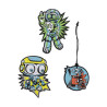 DERDIEDAS Wechselbuttons 3 tlg. Blue Robot