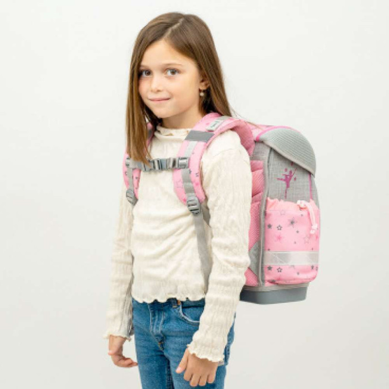BELMIL Schulranzen CLASSY Set 4 tlg - Ballerina Kind mit Schulranzen
