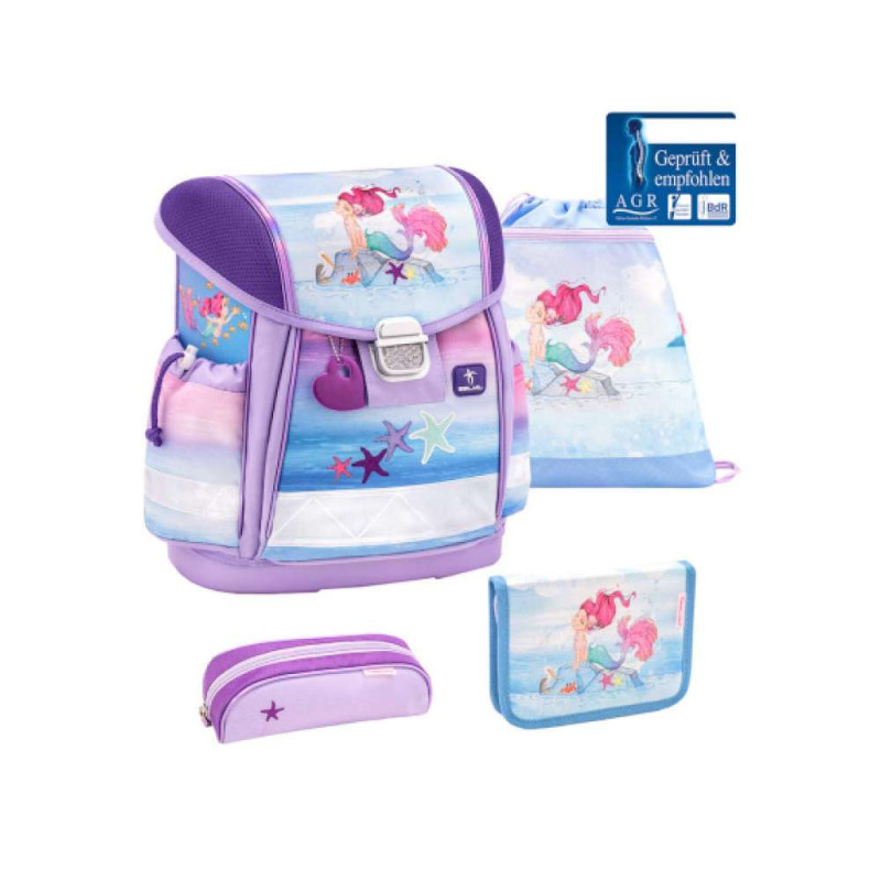BELMIL Schulranzen CLASSY Set 4 tlg - Beautiful Mermaid
