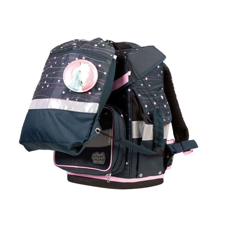 SCHOOL MOOD Schulranzen TIMELESS Pro Set 6 tlg - Pro Ella Pony Schulranzen mit Sporttasche
