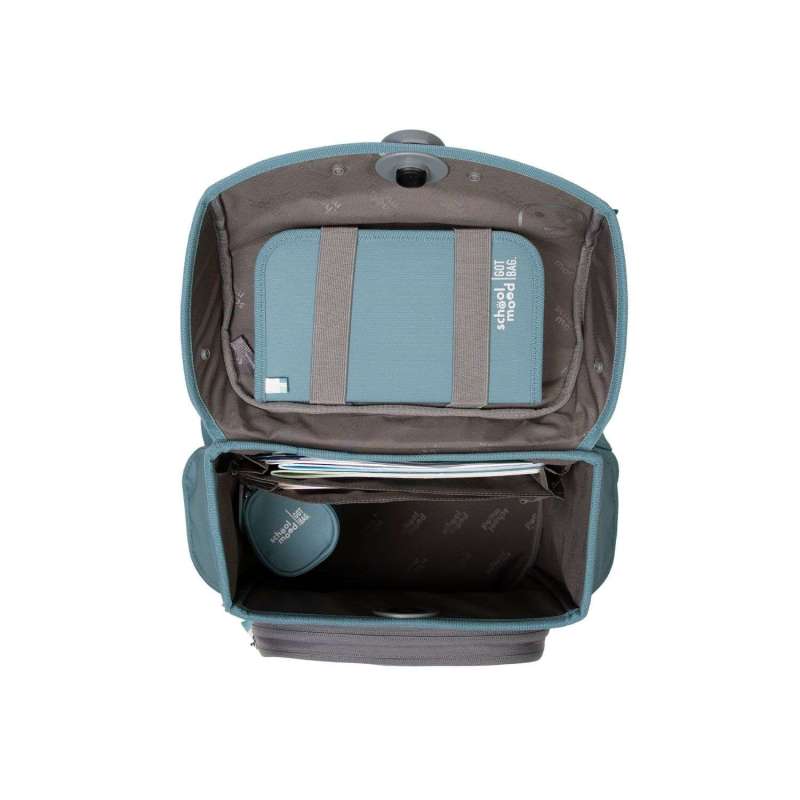 SCHOOL MOOD Schulranzen TIMELESS Pro Set 6 tlg - Pro Dolphin Ocean Collection offen