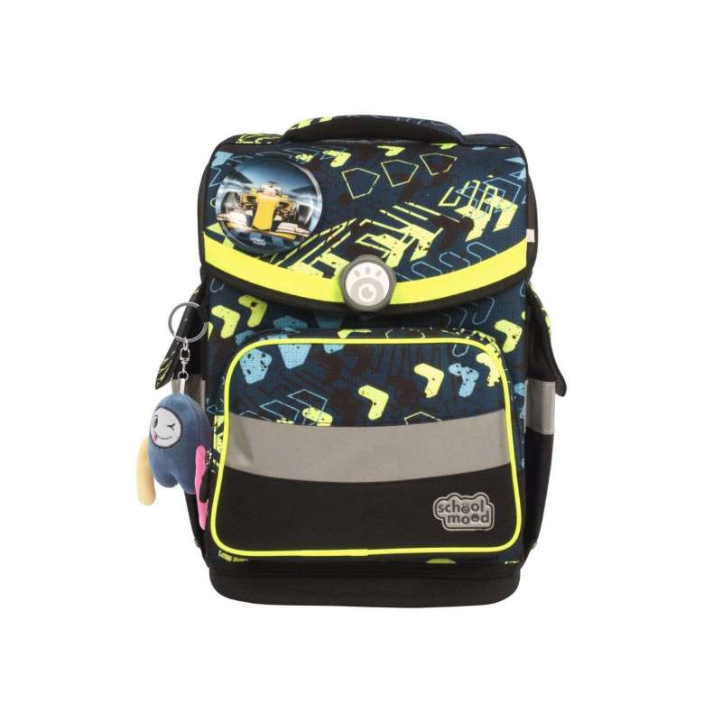 SCHOOL MOOD Schulranzen TIMELESS Pro Set 6 tlg - Pro Elias Rennwagen Front