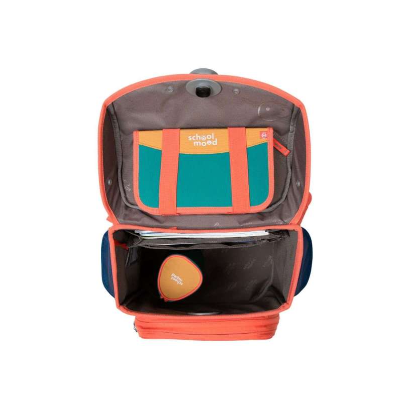 SCHOOL MOOD Schulranzen TIMELESS Pro Set 6 tlg - Pro Happy Emerald Happy Colours Collection offen