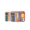 SCHOOL MOOD Schulranzen TIMELESS Pro Set 6 tlg - Pro Happy Emerald Happy Colours Collection Schüleretui offen