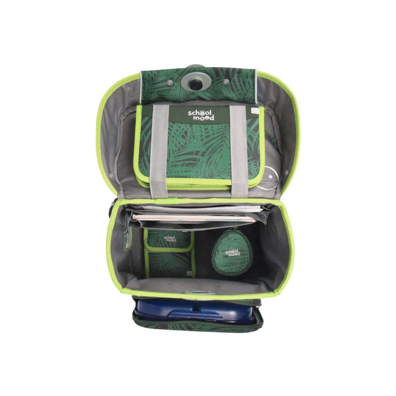 SCHOOL MOOD Schulranzen Champion Ranzen Pro Set 6 tlg - Pro Daniel Dinosaurier offen