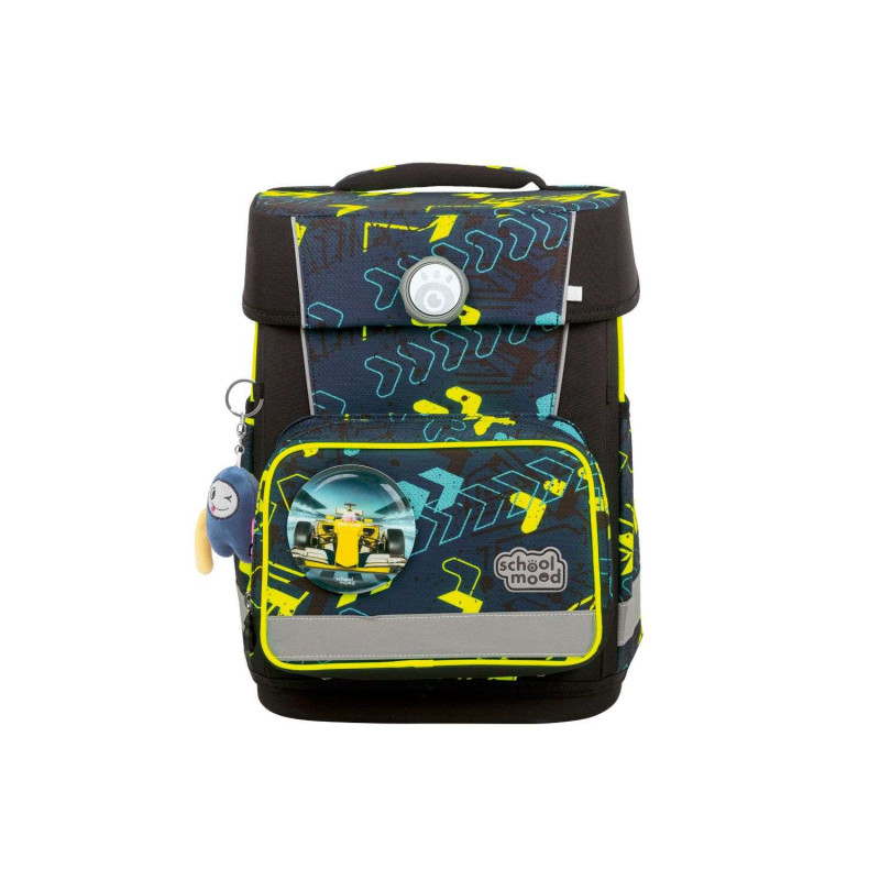 SCHOOL MOOD Schulranzen Champion Ranzen Pro Set 6 tlg - Pro Elias Rennwagen Front