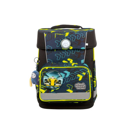 SCHOOL MOOD Schulranzen Champion Ranzen Pro Set 6 tlg - Pro Elias Rennwagen Front