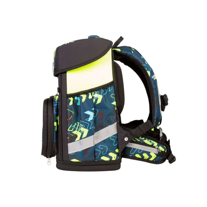 SCHOOL MOOD Schulranzen Champion Ranzen Pro Set 6 tlg - Pro Elias Rennwagen seitlich