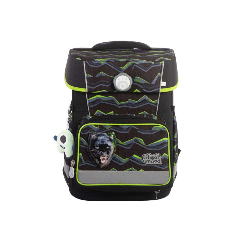 SCHOOL MOOD Schulranzen Champion Ranzen Pro Set 6 tlg - Pro Finn Raubkatze Front