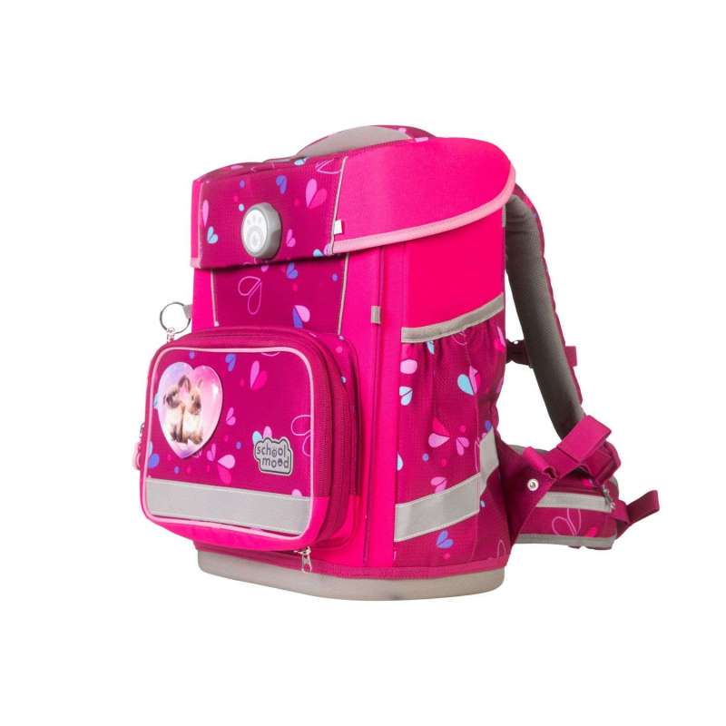 SCHOOL MOOD Schulranzen CHAMPION Pro Set 6 tlg - Pro Klara Häschen seitliche Front