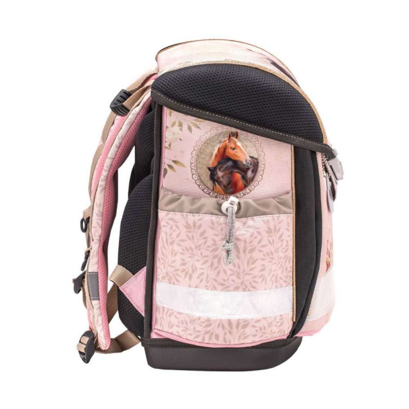 BELMIL Schulranzen CLASSY Set 4 tlg - Horse Chestnut seitlich