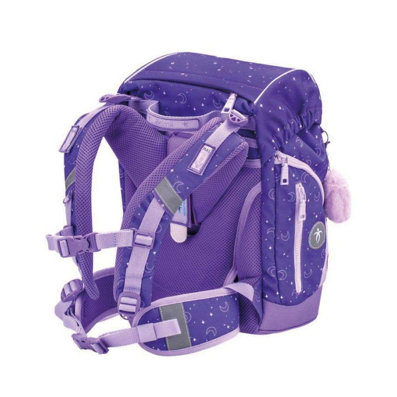 BELMIL Schulranzen COMFY PLUS Set 5 tlg - Dahlia seitliche Rückansicht
