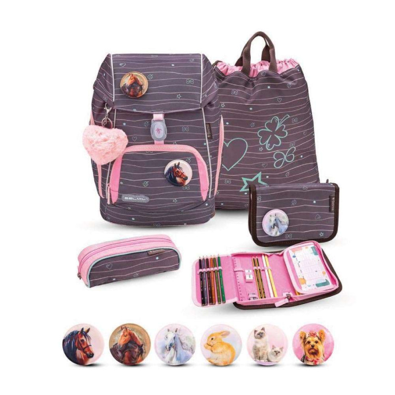 BELMIL Schulranzen COMFY PLUS Set 5 tlg - Mint