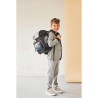 BELMIL Schulranzen COMFY PLUS Set 5 tlg - Black Grey Kind mit Schulranzen seitlich