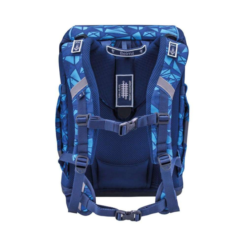BELMIL Schulranzen SMARTY PLUS Set 5tlg -Glacier Blue Rückansicht