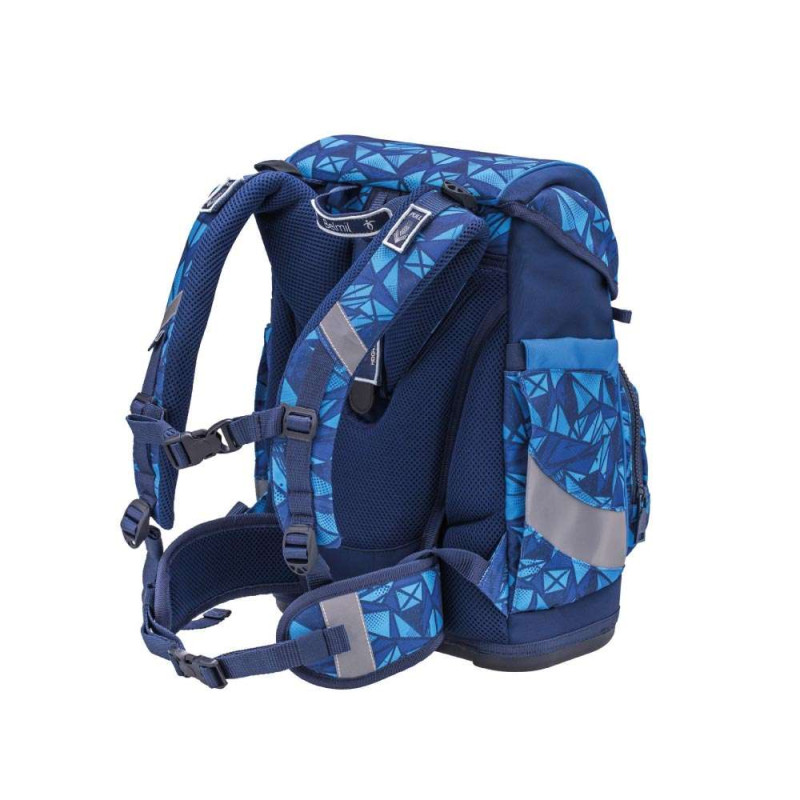 BELMIL Schulranzen SMARTY PLUS Set 5tlg -Glacier Blue seitliche Rückansicht