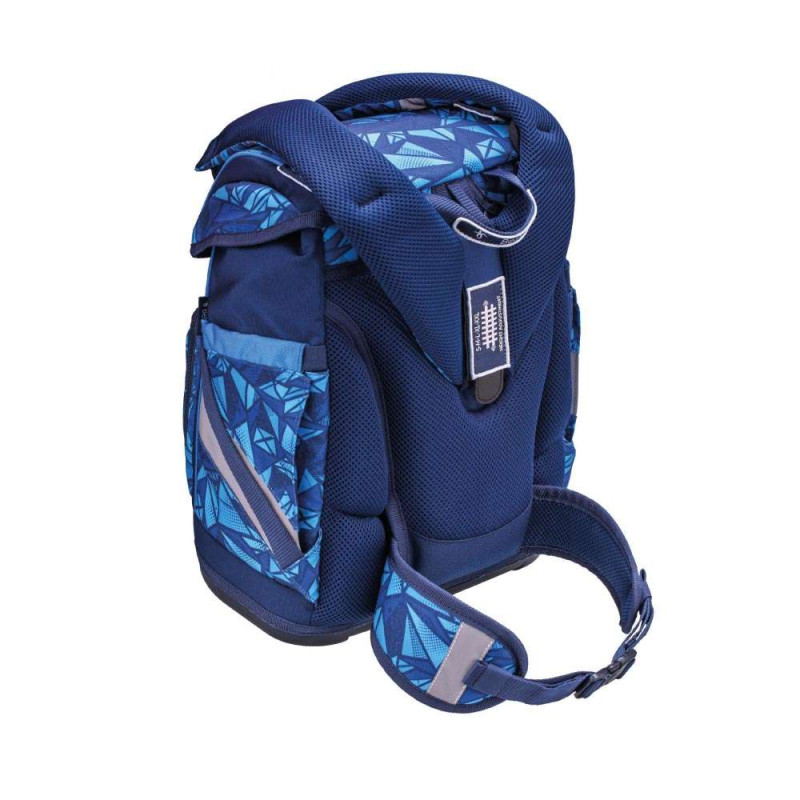 BELMIL Schulranzen SMARTY PLUS Set 5tlg -Glacier Blue Rückansicht mit Tragegurten oben