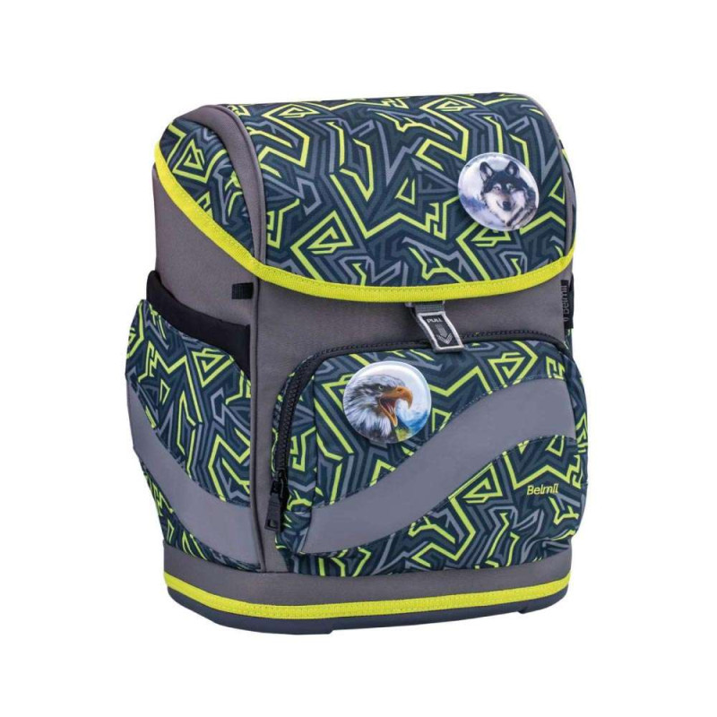 BELMIL Schulranzen SMARTY PLUS Set 5tlg -Iguana seitliche Front