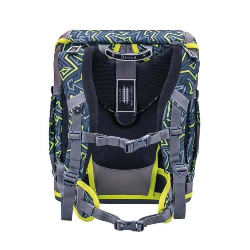 BELMIL Schulranzen SMARTY PLUS Set 5tlg -Iguana Rückansicht
