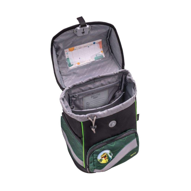 BELMIL Schulranzen SMARTY PLUS Set 5tlg -Twist of Lime offen
