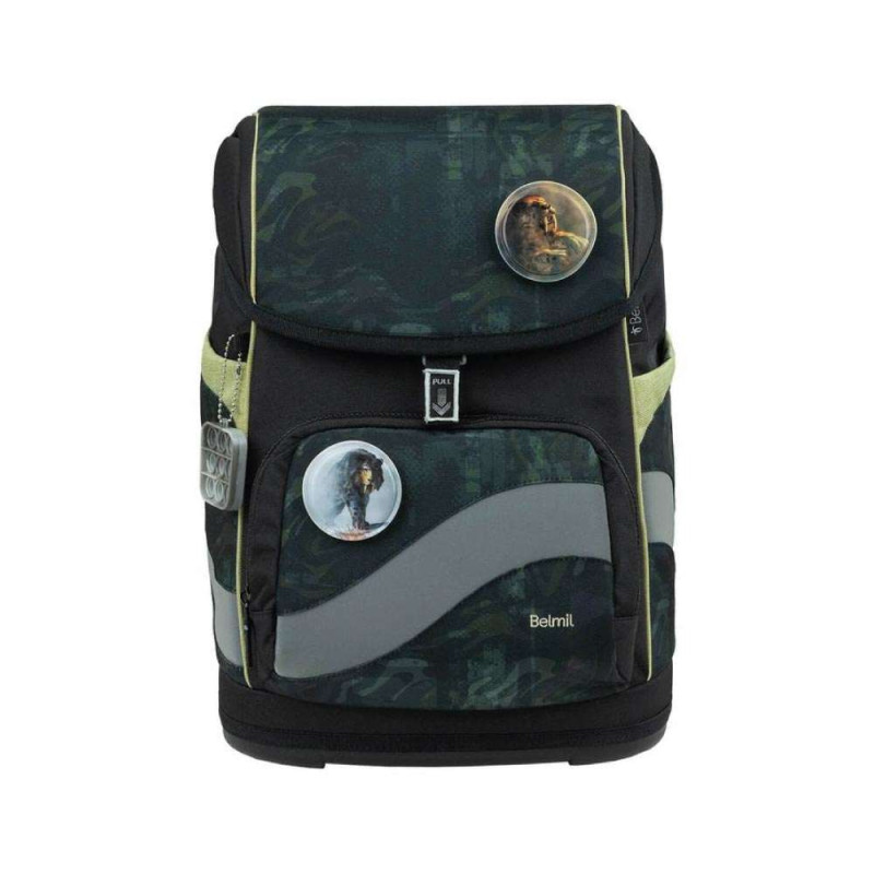 BELMIL Schulranzen SMARTY PLUS Set 5tlg - Grey Stone Front
