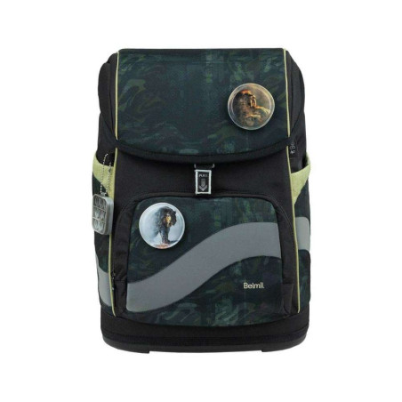 BELMIL Schulranzen SMARTY PLUS Set 5tlg - Grey Stone Front