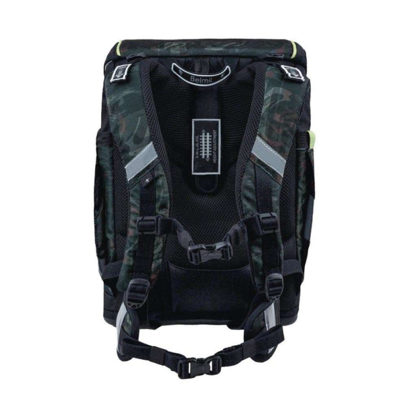 BELMIL Schulranzen SMARTY PLUS Set 5tlg - Grey Stone Rückansicht