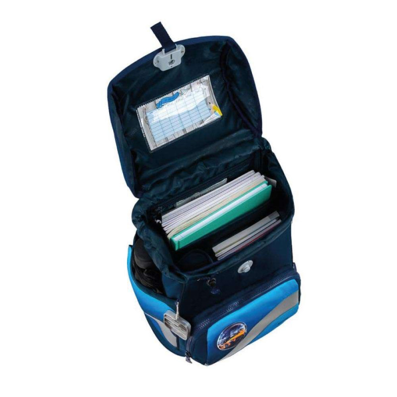 BELMIL Schulranzen SMARTY PLUS Set 5tlg - Navy Blue offen