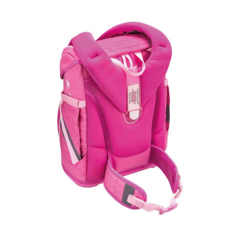 BELMIL Schulranzen SMARTY PLUS Set 5 tlg - Candy Rückansicht mit Tragegurt oben