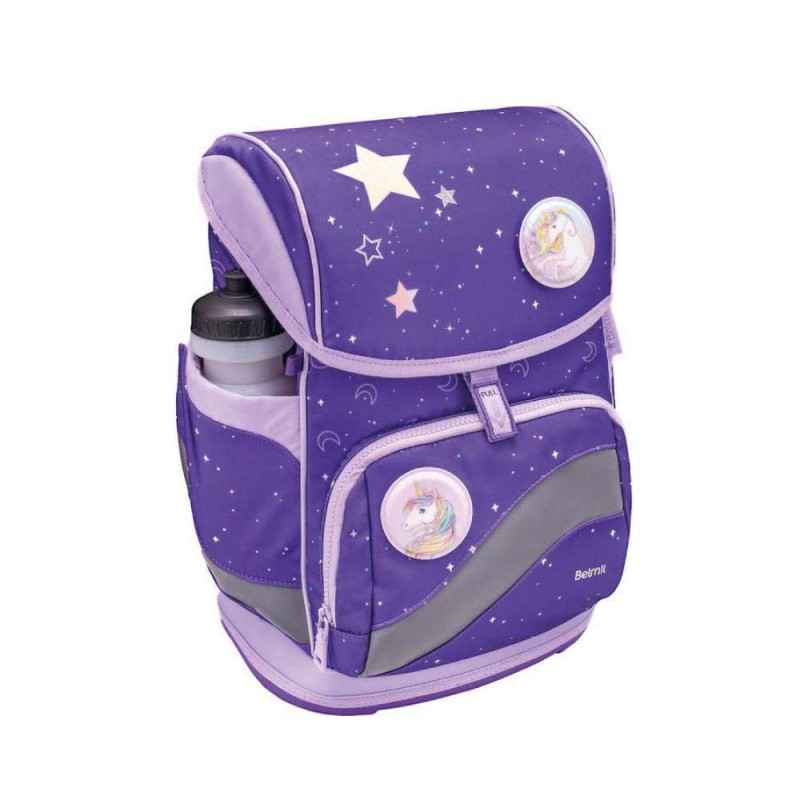BELMIL Schulranzen SMARTY PLUS Set 5 tlg - Dahlia mit Trinkflasche