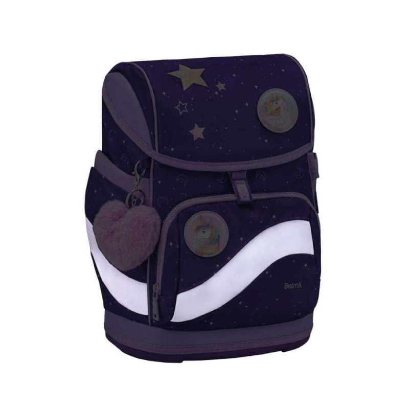 BELMIL Schulranzen SMARTY PLUS Set 5 tlg - Dahlia reflektierend