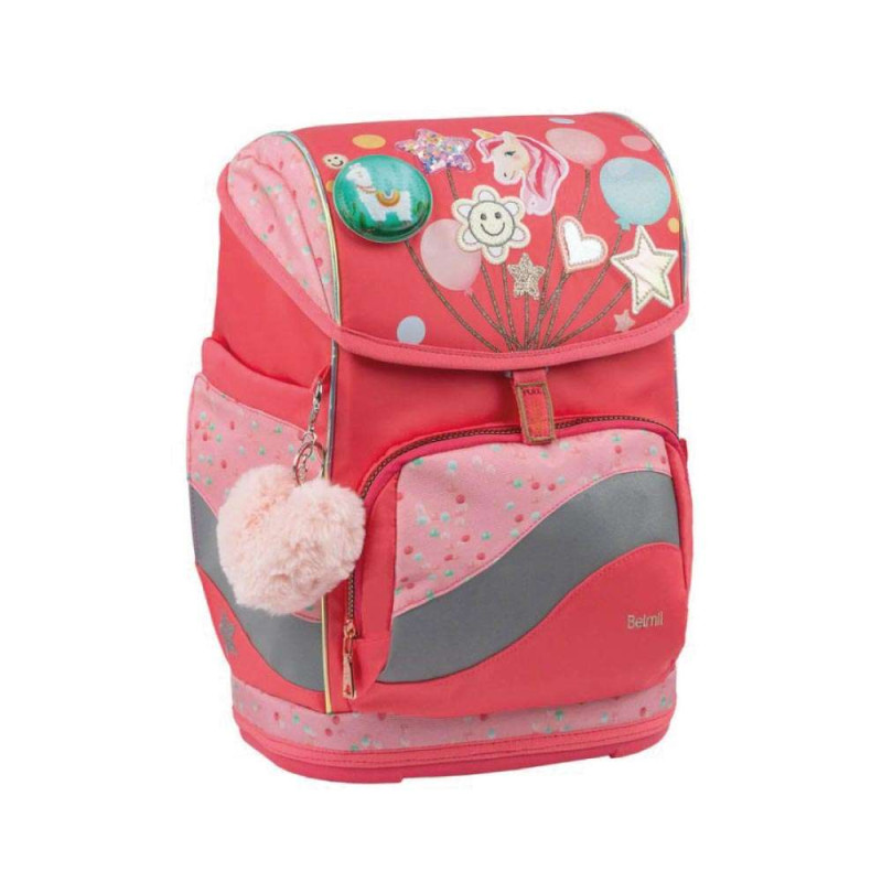 BELMIL Schulranzen SMARTY PLUS Set 5 tlg - Rose Quartz seitliche Front