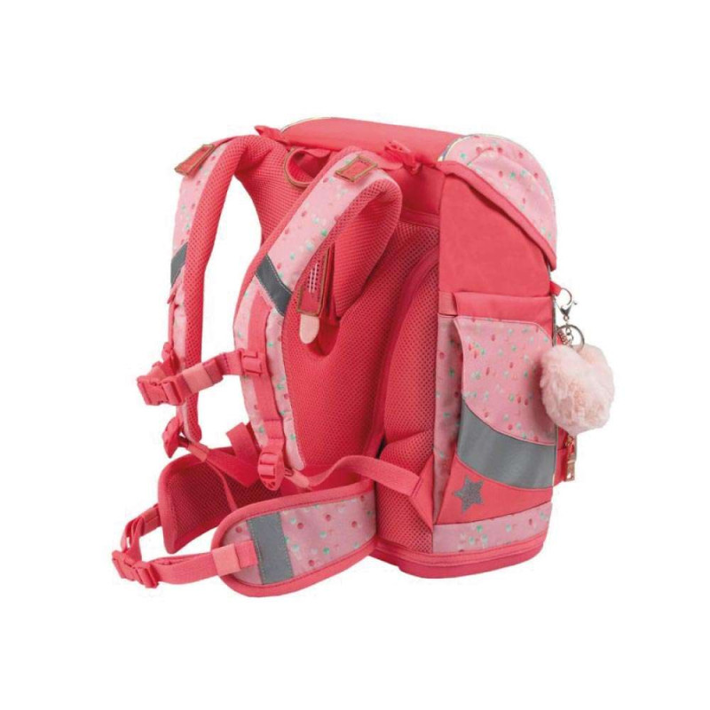 BELMIL Schulranzen SMARTY PLUS Set 5 tlg - Rose Quartz seitliche Rückansicht