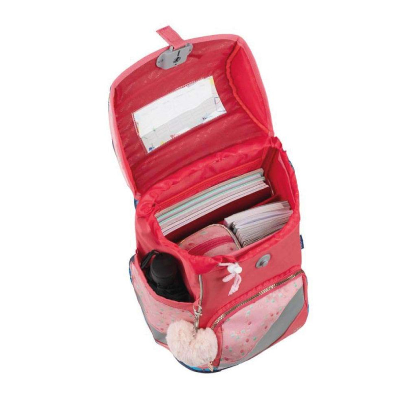 BELMIL Schulranzen SMARTY PLUS Set 5 tlg - Rose Quartz offen