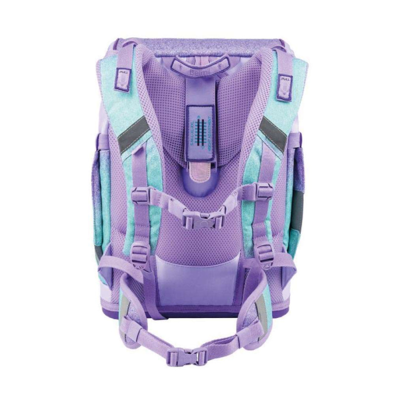BELMIL Schulranzen SMARTY PLUS Set 5 tlg - Serenity Rückansicht