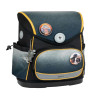 BELMIL Schulranzen COMPACT PLUS Set 5 tlg -Black Grey seitliche Front