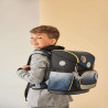 BELMIL Schulranzen COMPACT PLUS Set 5 tlg -Black Grey Kind mit Schulranzen