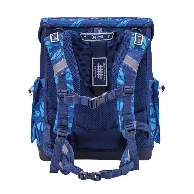 BELMIL Schulranzen COMPACT PLUS Set 5 tlg - Glacier Blue Rückansicht