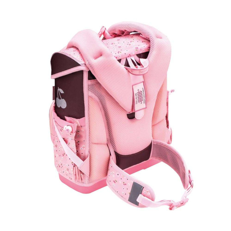 BELMIL Schulranzen COMPACT PLUS Set 5 tlg - Cherry Blossom Rückansicht mit Tragegurt oben