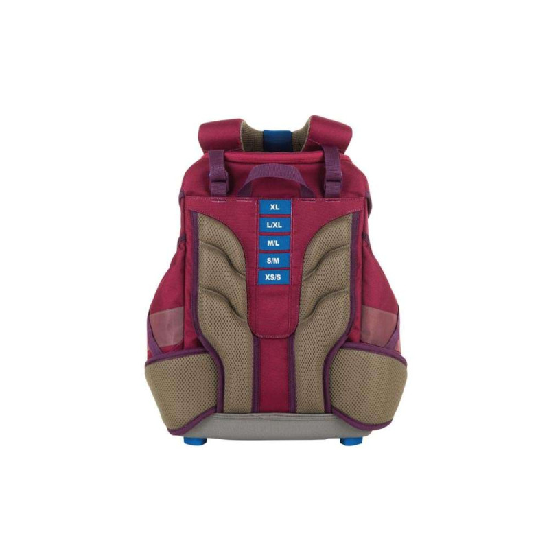 FINKID Schulranzen EKO SMART - wild berry/purple Rückansicht mit Größenanzeige