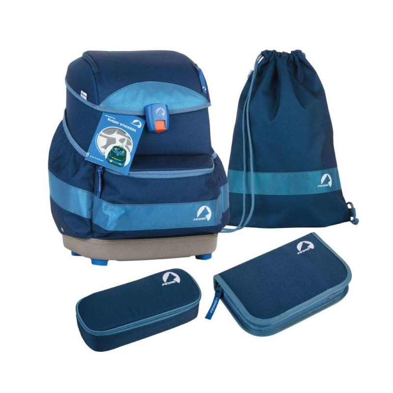 FINKID Schulranzen EKO SPORT 4 tlg - denim/dove Set