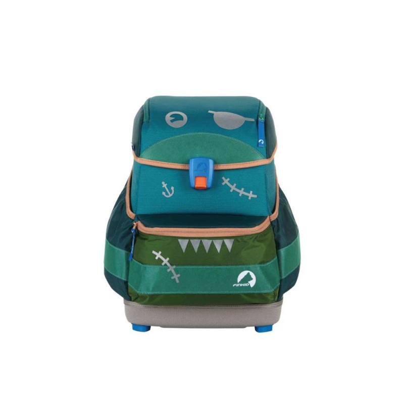 FINKID Schulranzen EKO SPORT 4 tlg - jungle mix beklebt mit Buddy Sticker
