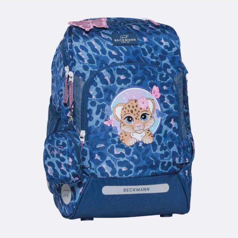 BECKMANN Schulranzen Active Air FLX 6 tlg - Cheeta seitliche Front