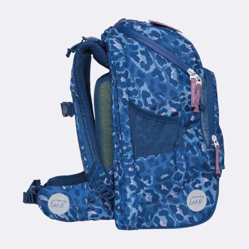 BECKMANN Schulranzen Active Air FLX 6 tlg - Cheeta seitlich