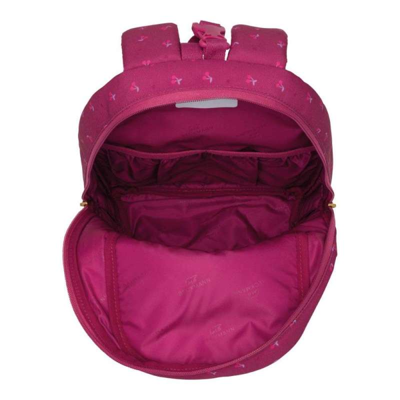 BECKMANN Schulranzen Active Air FLX 6 tlg - Cherry Brottasche geöffnet