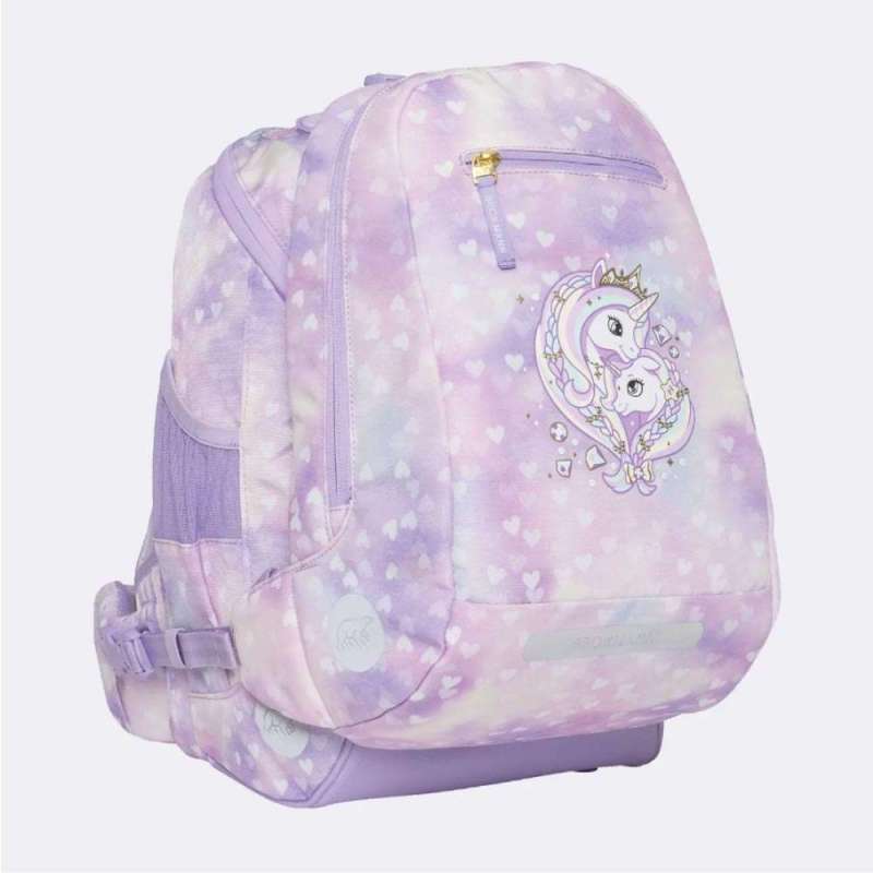 BECKMANN Schulranzen Active Air FLX 6 tlg - Unicorn Princess Purple Schulranzen mit Brottasche