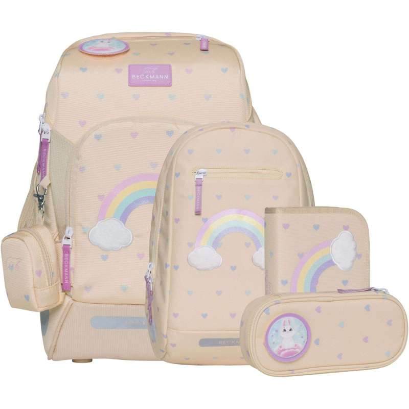 BECKMANN Schulranzen Active Air FLX 6 tlg - Yellow Rainbow
