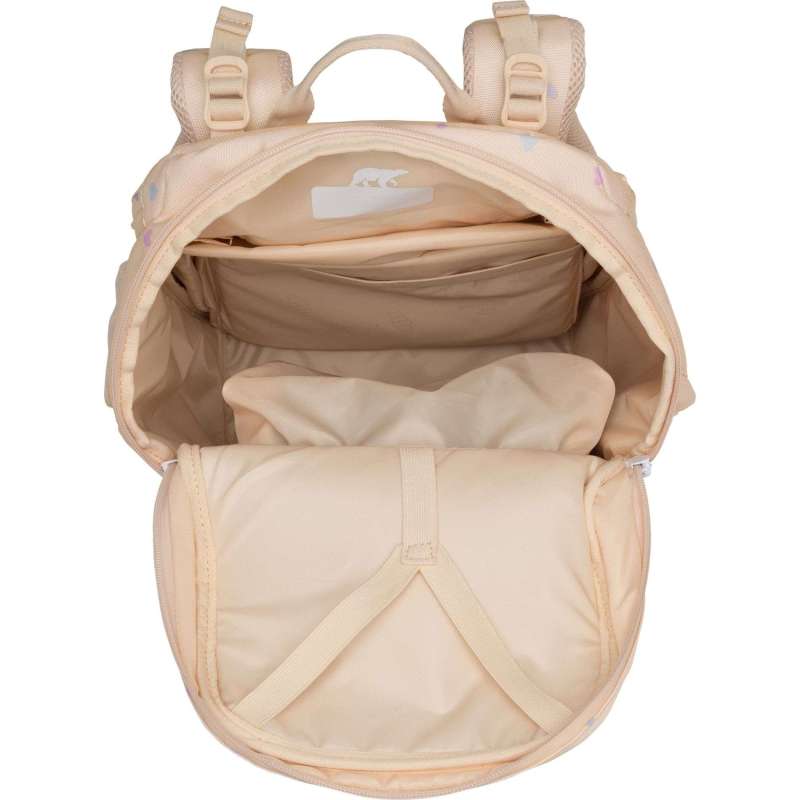BECKMANN Schulranzen Active Air FLX 6 tlg - Yellow Rainbow oberes Fach geöffnet leer